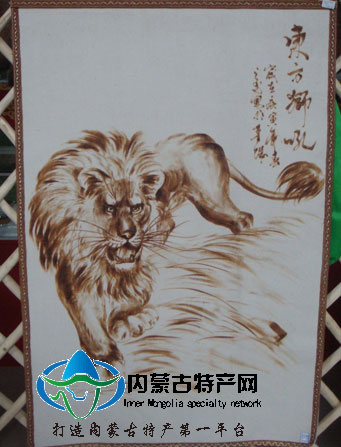 17c吃瓜网
民族特色毡画大展宏图餐厅挂画 横版毡画 蒙古羊毛毡画狮子