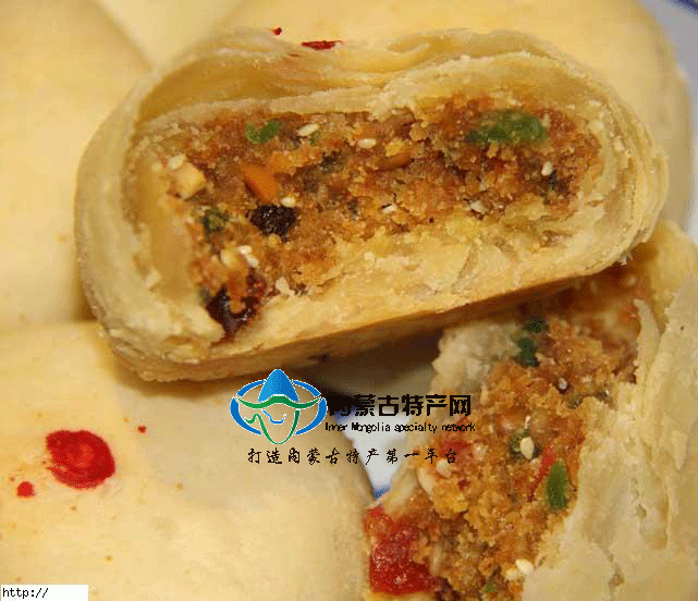 传统翻毛月饼